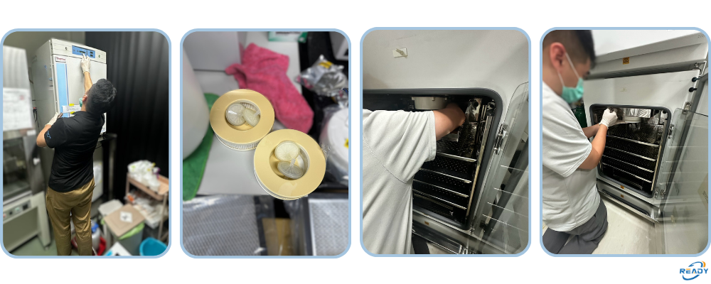 二氧化碳培養箱（CO₂ Incubator）預防性維護方案：定期濾網更換（防範積塵發黃老化）與 CO₂ 濃度精密校正｜READY 銳靛生技